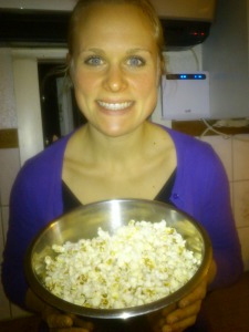 I brist på träningsbilder...mitt favoritsnack - popcorn!!!