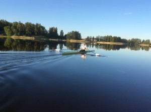 Ett av veckans få vindstilla pass!